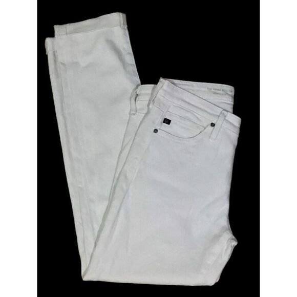 Adriano Goldschmied White Women’s Jeans The Prima Roll up Skinny Ankle Size 25R - Picture 1 of 9